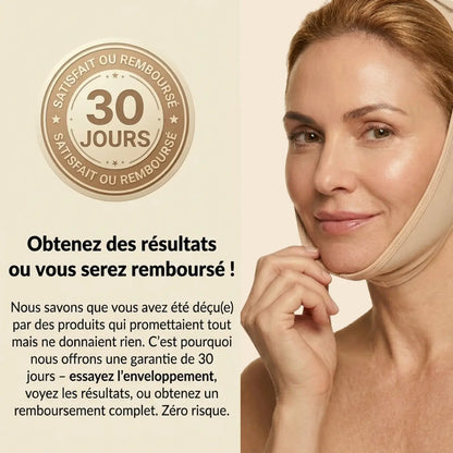 Le masque qui sculpte le visage et la mâchoire.