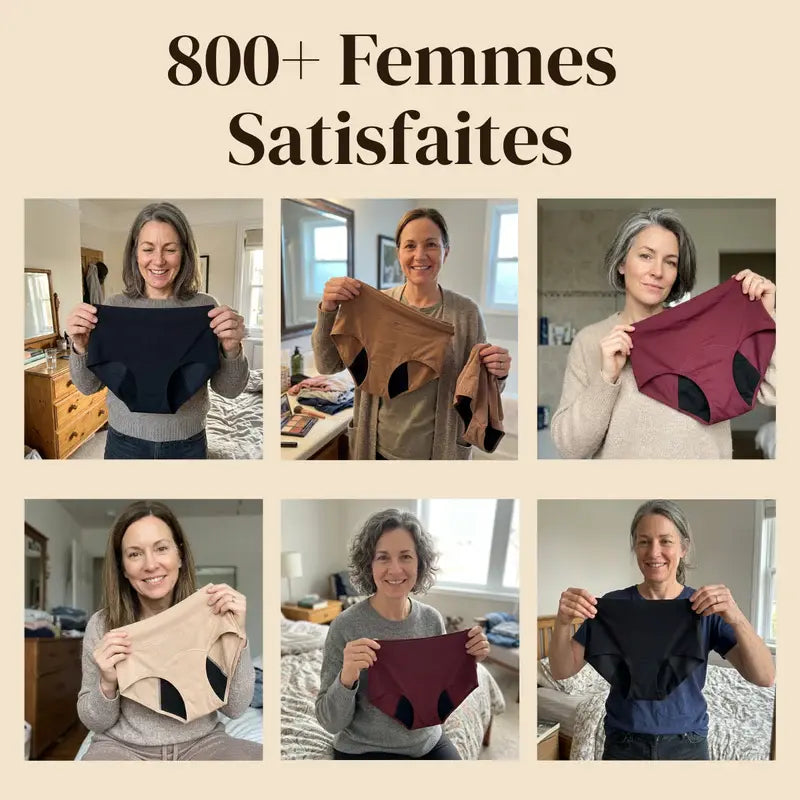 Culotte Menstruelle 3 Couches, Anti-Fuites, Flux Abondants, Port Quotidien