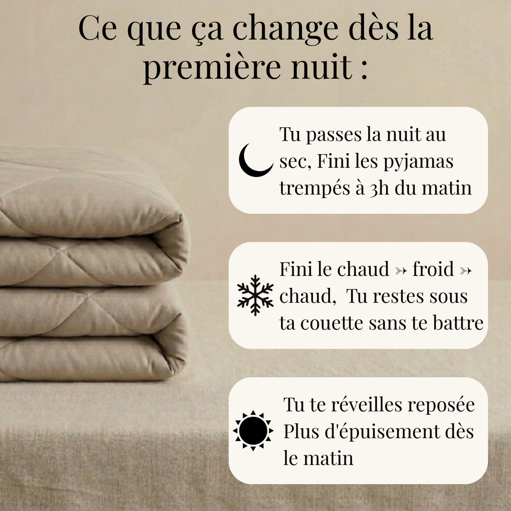 Couette Rafraîchissante, Conçue pour les bouffées de chaleur nocturnes