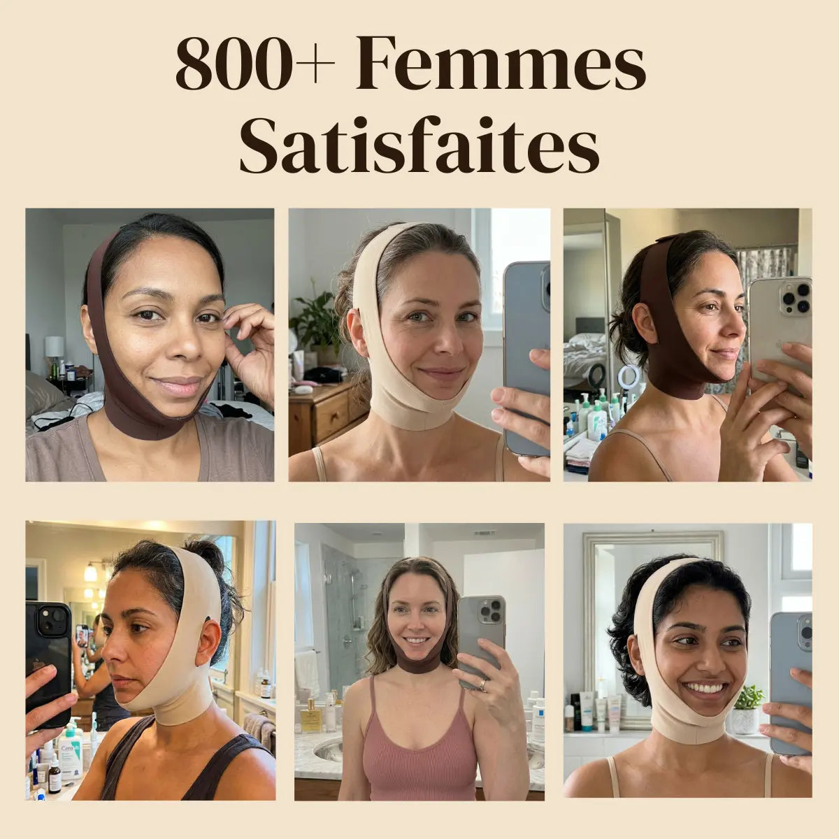 Le masque qui sculpte le visage et la mâchoire.