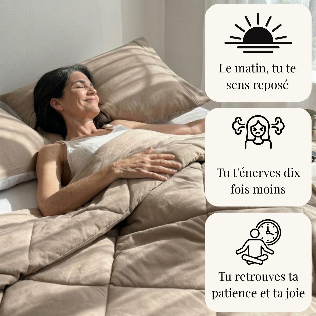 Couette Rafraîchissante, Conçue pour les bouffées de chaleur nocturnes